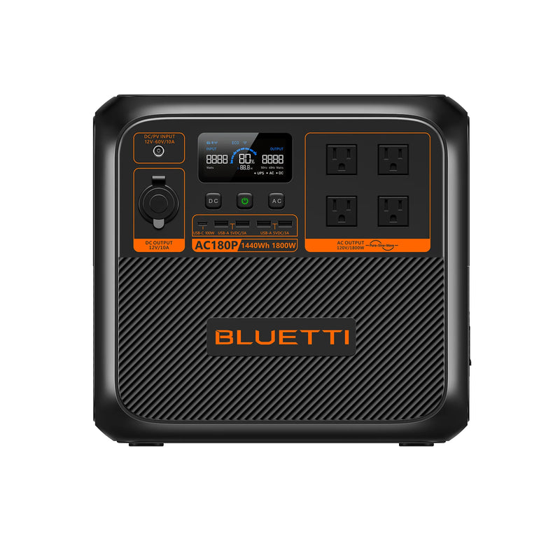 BLUETTI AC180P Portable Power Station | 1,800W 1,440Wh