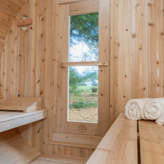 LeisureCraft - Serenity Barrel Sauna -  Canadian Timber Collection