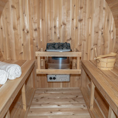 LeisureCraft - Serenity Barrel Sauna -  Canadian Timber Collection