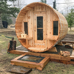 LeisureCraft - Tranquility Barrel Sauna Canadian Timber Collection