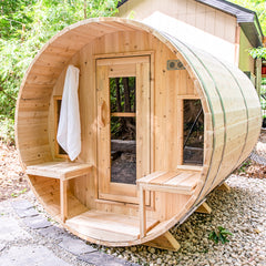 LeisureCraft - Tranquility Barrel Sauna Canadian Timber Collection