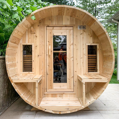 LeisureCraft - Tranquility Barrel Sauna Canadian Timber Collection