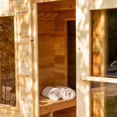 LeisureCraft- Georgian Cabin Sauna with Changeroom  - Canadian Timber Collection