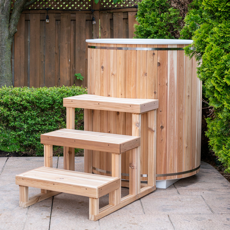 LeisureCraft - 3 Tier Steps for Cold Plunge - Canadian Timber Collection