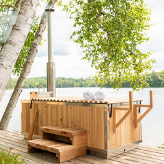 LeisureCraft - Starlight Wood Burning Hot Tub - Canadian Timber Collection