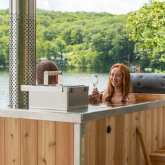 LeisureCraft - Starlight Wood Burning Hot Tub - Canadian Timber Collection